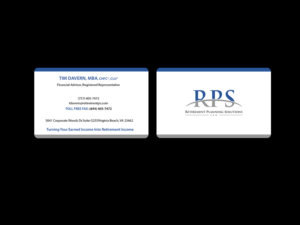 Diseño de Tarjeta de Presentación por Creations Box 2015 para Retirement Planning Solutions | Diseño: #9169278