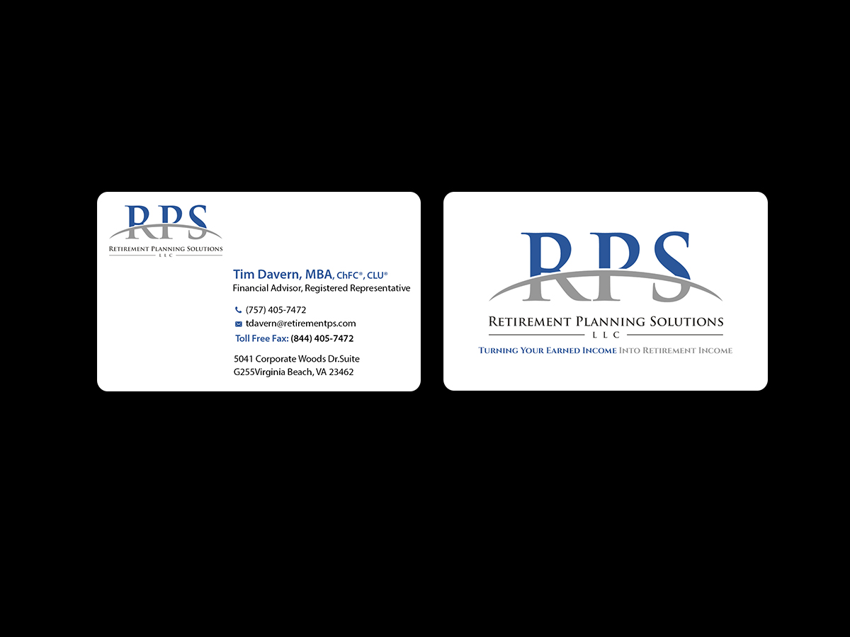 Diseño de Tarjeta de Presentación por Creations Box 2015 para Retirement Planning Solutions | Diseño #9169282
