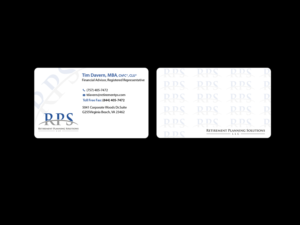 Diseño de Tarjeta de Presentación por Creations Box 2015 para Retirement Planning Solutions | Diseño: #9169283