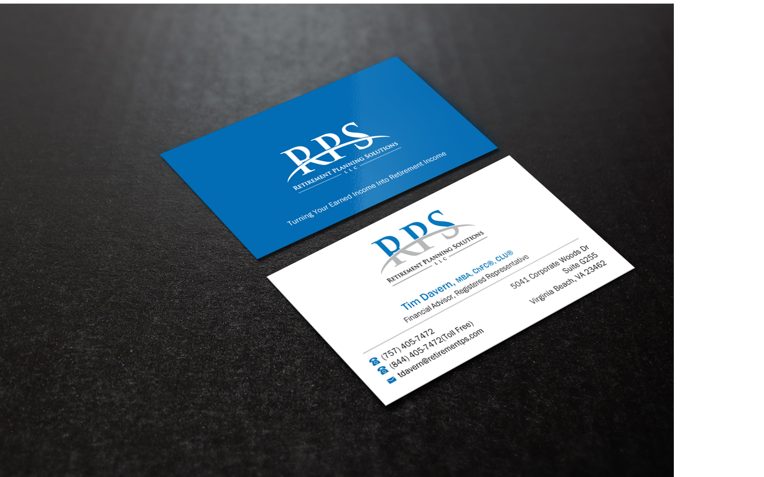 Diseño de Tarjeta de Presentación por Brand aid para Retirement Planning Solutions | Diseño #8961009