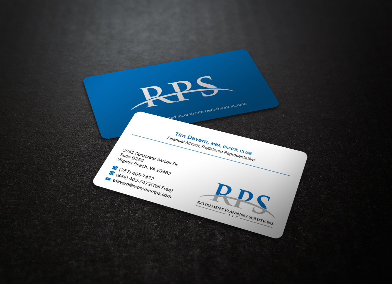 Diseño de Tarjeta de Presentación por Brand aid para Retirement Planning Solutions | Diseño #9168237