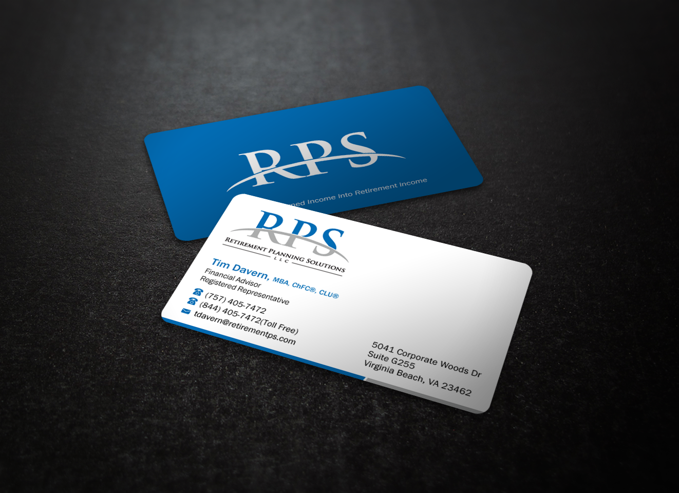 Diseño de Tarjeta de Presentación por Brand aid para Retirement Planning Solutions | Diseño #9168243