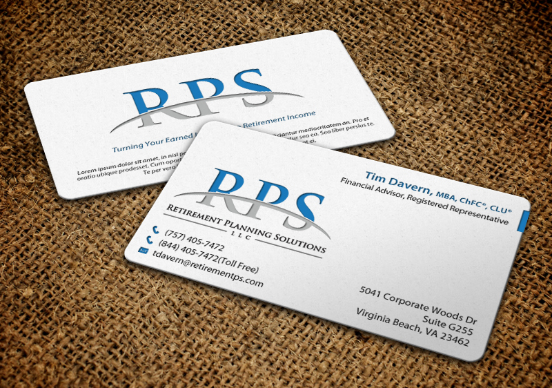 Business Card Design by chandrayaan.creative for Retirement Planning Solutions | Design #8767398