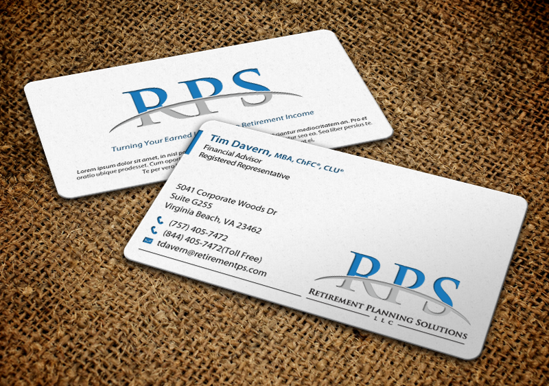 Business Card Design by chandrayaan.creative for Retirement Planning Solutions | Design #8767399