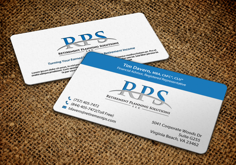 Business Card Design by chandrayaan.creative for Retirement Planning Solutions | Design #8767402