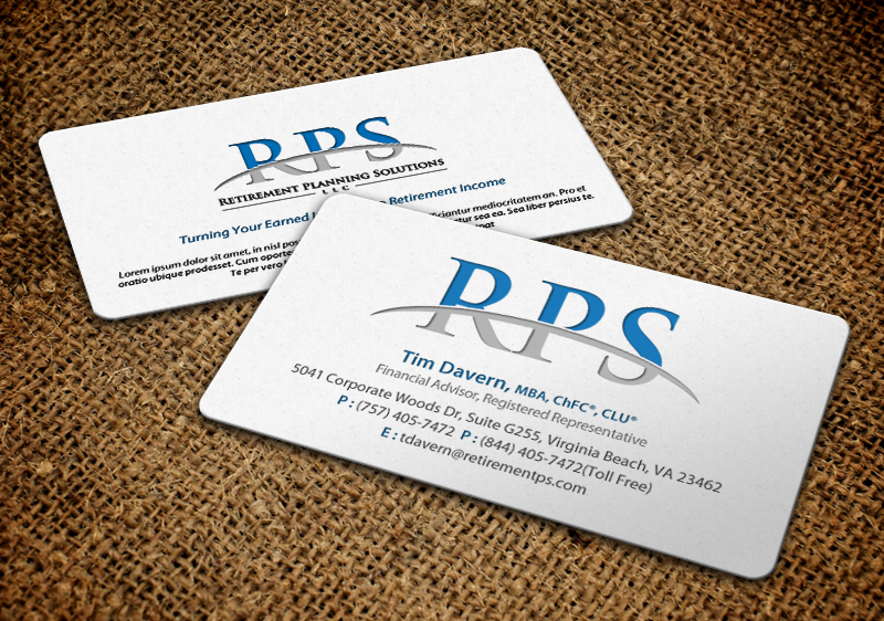 Business Card Design by chandrayaan.creative for Retirement Planning Solutions | Design #8767405