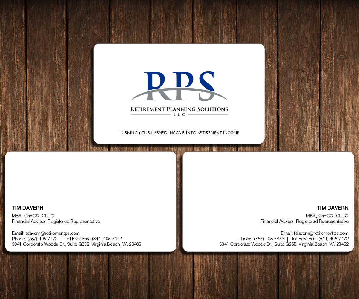 Business Card Design by DZINO for Retirement Planning Solutions | Design #8557164