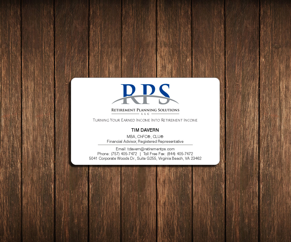 Business Card Design by DZINO for Retirement Planning Solutions | Design #8558147