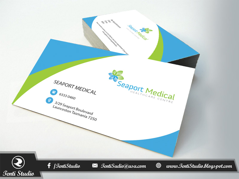 Visitenkarten-Design von Tenti Studio für Seaport Medical Healthcare Centre | Design #8768205