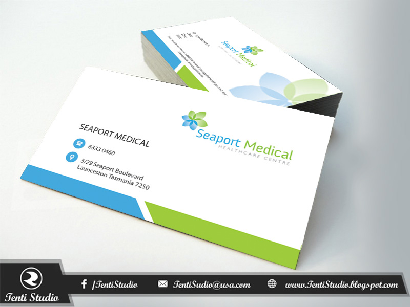 Visitenkarten-Design von Tenti Studio für Seaport Medical Healthcare Centre | Design #8768218