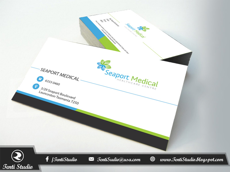 Visitenkarten-Design von Tenti Studio für Seaport Medical Healthcare Centre | Design #8768222