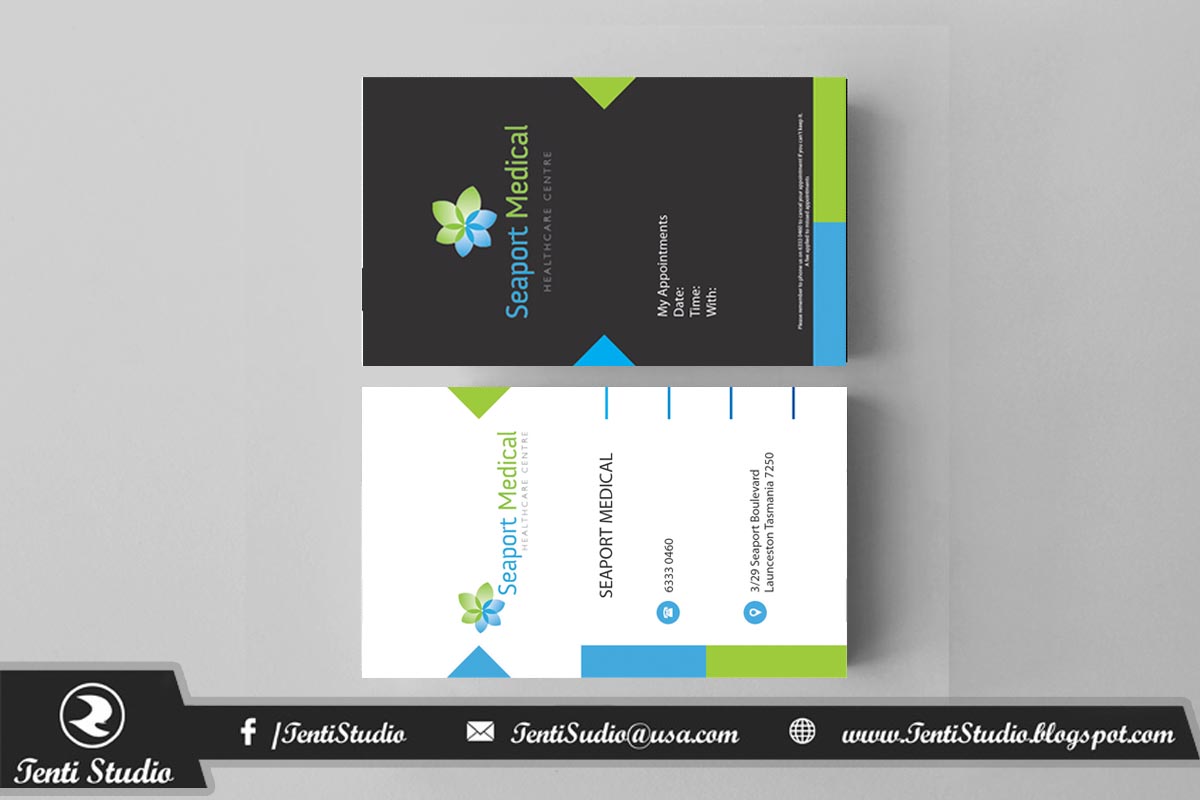 Visitenkarten-Design von Tenti Studio für Seaport Medical Healthcare Centre | Design #8768229