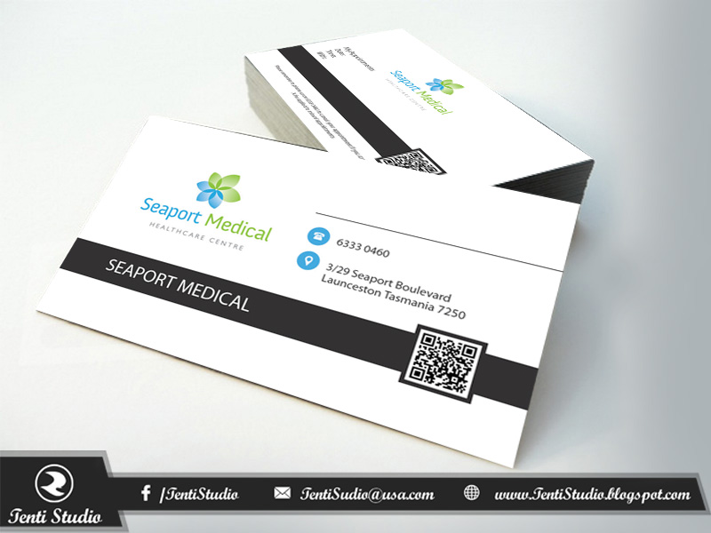 Visitenkarten-Design von Tenti Studio für Seaport Medical Healthcare Centre | Design #8768233