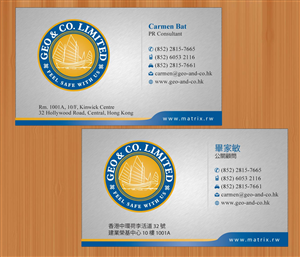 Visitenkarten-Design von Sbss für Geo & Co. Limited | Design: #2003500