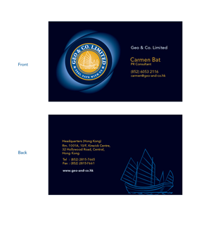 Business Card Design by Diseno Advertising Pte Ltd for Geo & Co. Limited | Design: #2012847