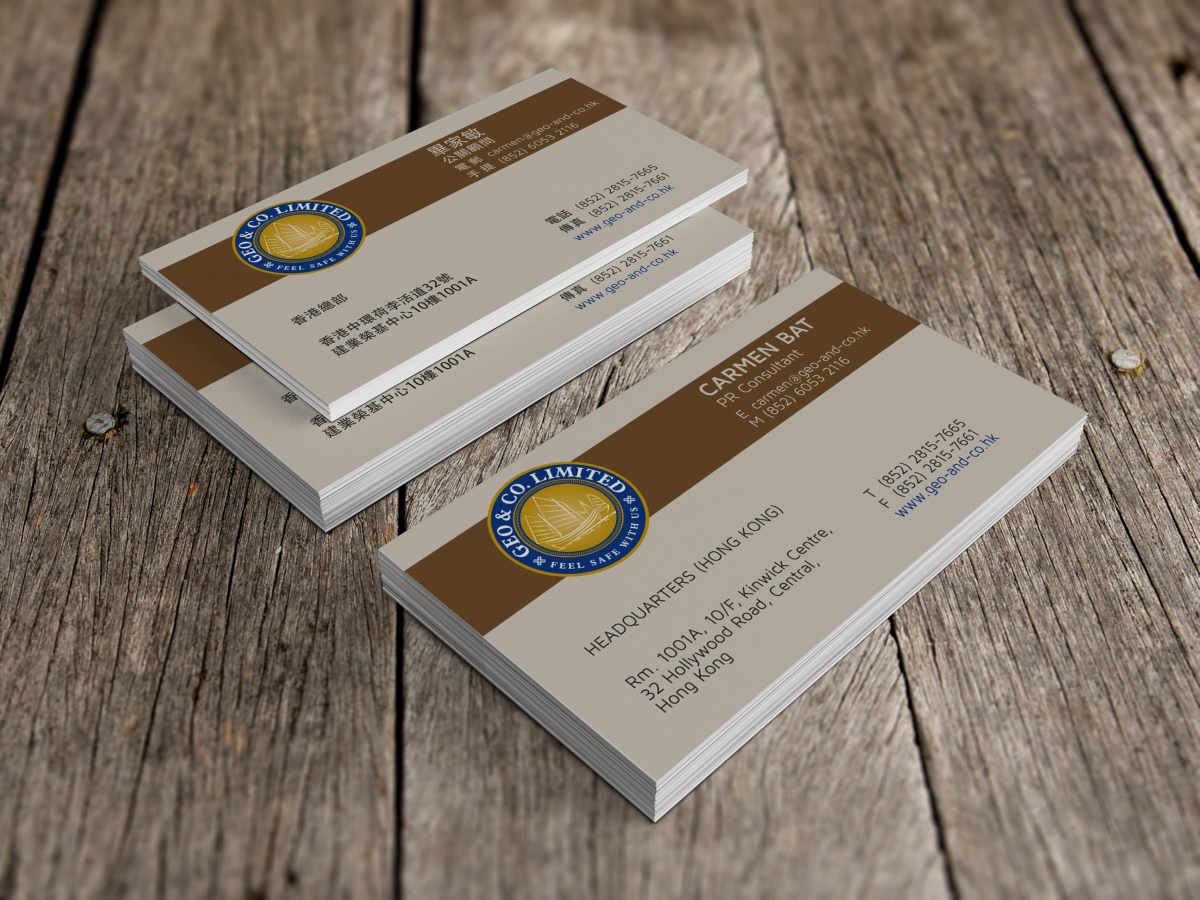 Business Card Design by HYPdesign for Geo & Co. Limited | Design #2008802