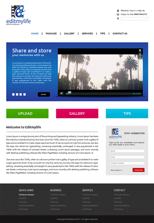 Web Design par Omee pour Edit My Life Pty Ltd | Design : #2109769