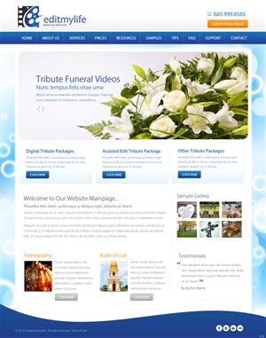 Web Design par pb pour Edit My Life Pty Ltd | Design : #2091067
