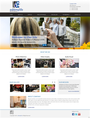 Web Design par pb pour Edit My Life Pty Ltd | Design : #2091315
