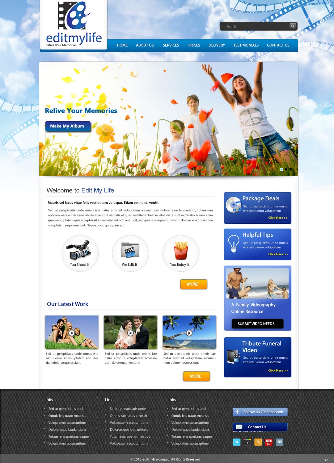 Web Design par pb pour Edit My Life Pty Ltd | Design #2094659
