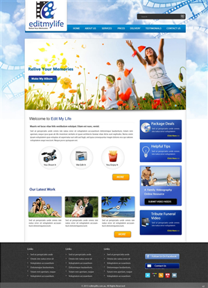 Web Design par pb pour Edit My Life Pty Ltd | Design : #2094659