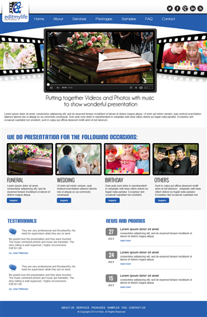 Web Design by jeckx2 for Edit My Life Pty Ltd | Design #2132648