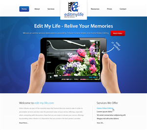 Web Design by Nibtonik for Edit My Life Pty Ltd | Design #2122621
