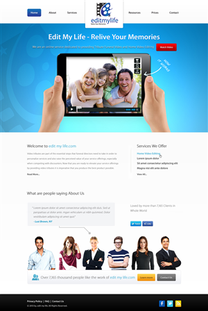 Web Design par Nibtonik pour Edit My Life Pty Ltd | Design : #2132592