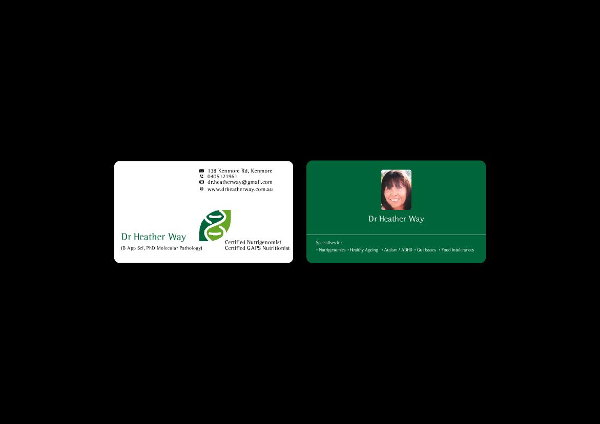 Design de Carte de Visite par cakalie pour Dr Heather Way | Design #2017307