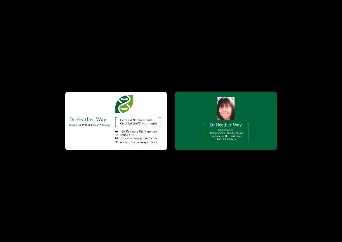 Design de Carte de Visite par cakalie pour Dr Heather Way | Design #2017309