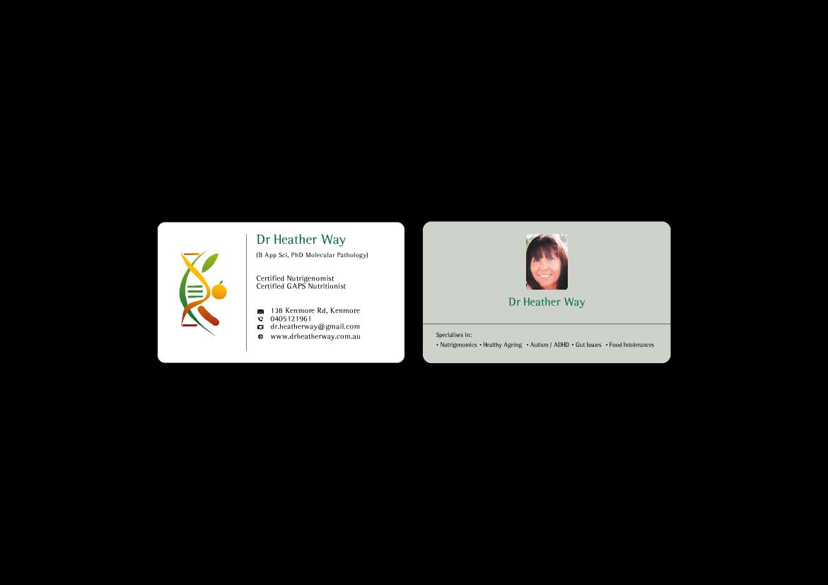 Design de Carte de Visite par cakalie pour Dr Heather Way | Design #2017311