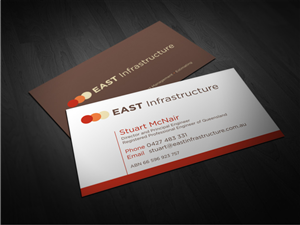 EAST Infrastructure | Business Card Design by Atvento Graphics