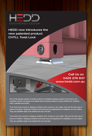 Locking Twist Lock Brochure | Brochure Design by Sbss