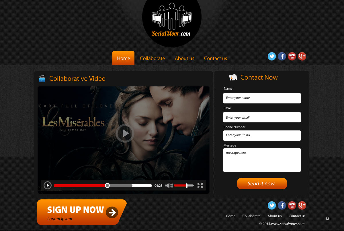 Landing Page Design by pb for Kyklos Entertainment Srl | Design #2015733