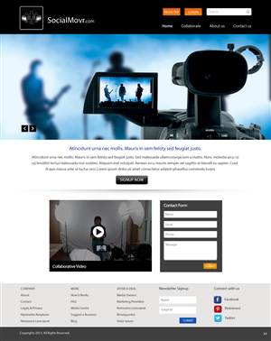Landing Page Design by pb for Kyklos Entertainment Srl | Design: #2020969