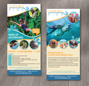 Costa Rica Rios Adventure Vacation Rack Card | Flyer Design by alex989