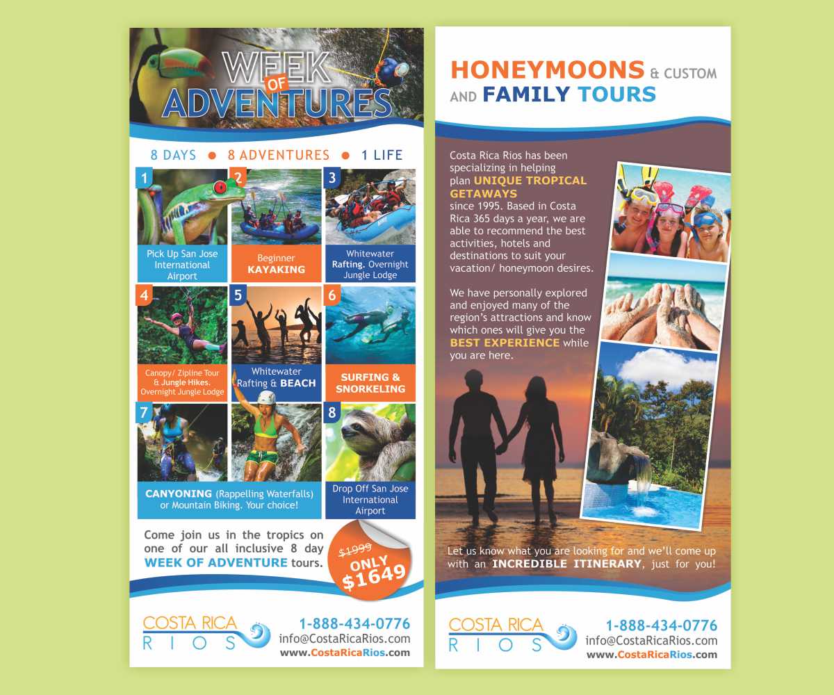 Flyer Design by Cut and Glue for Costa Rica Rios | Design #9206479
