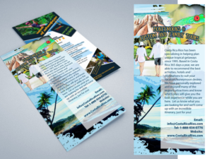 Costa Rica Rios Adventure Vacation Rack Card | Flyer Design by at-as