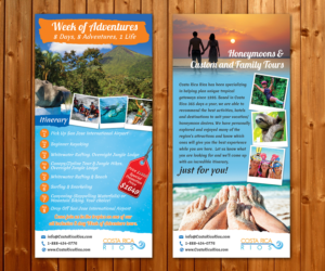 Costa Rica Rios Adventure Vacation Rack Card | Flyer Design by sun_design