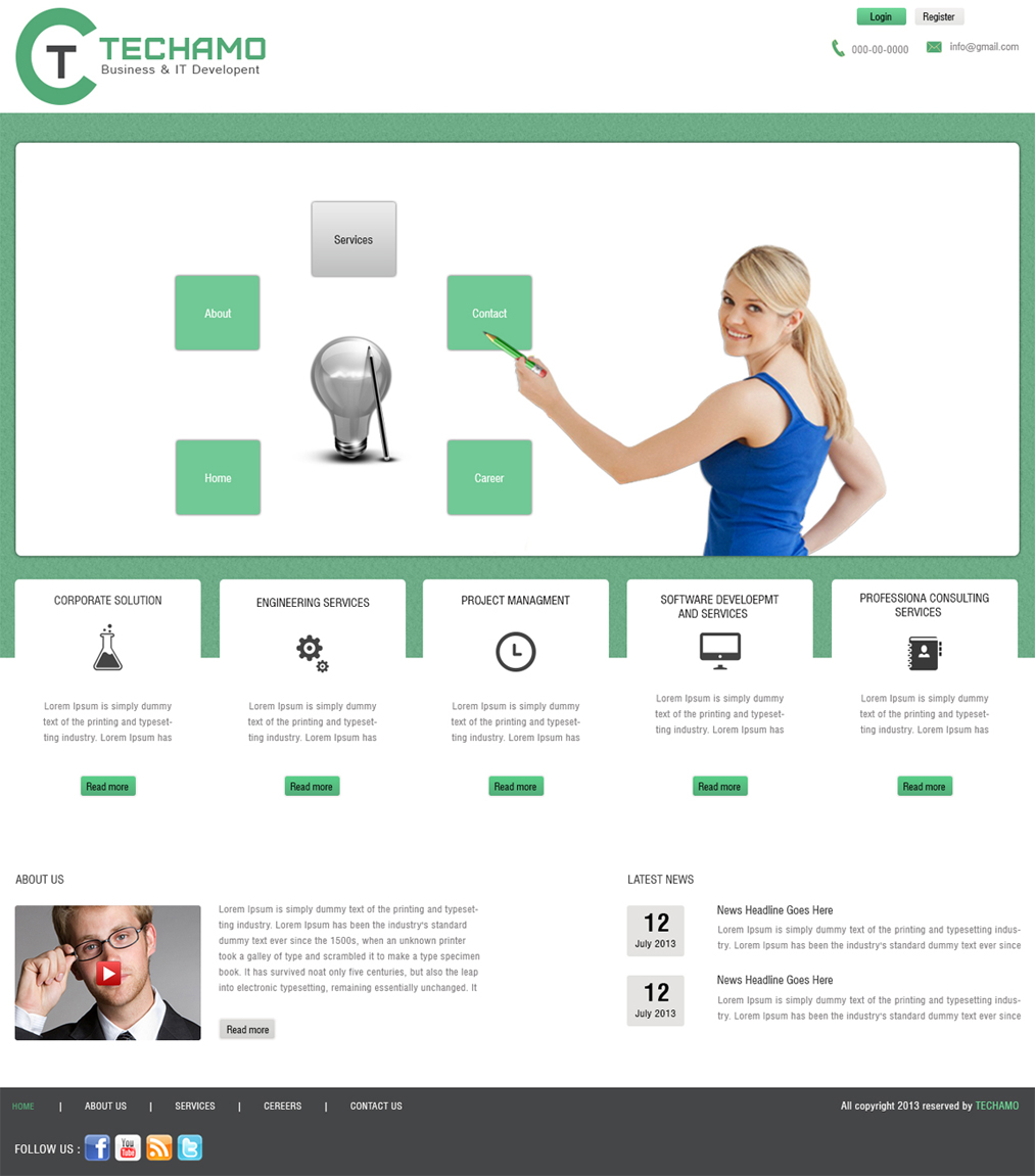 Diseño Web por Harpreet Singh para Techamo Pty Ltd | Diseño #2077436
