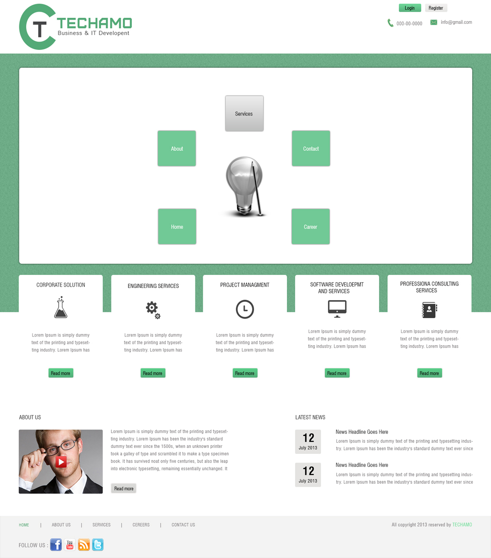 Web Design par Harpreet Singh pour Techamo Pty Ltd | Design #2077510
