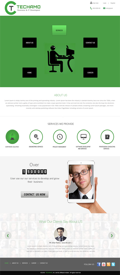 Web Design by Harpreet Singh for Techamo Pty Ltd | Design #2082684