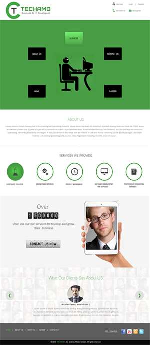 Web Design by Harpreet Singh for Techamo Pty Ltd | Design: #2082684