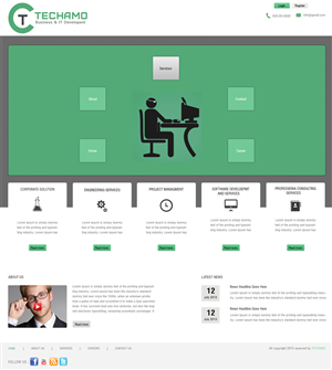 Web Design by Harpreet Singh for Techamo Pty Ltd | Design #2082766