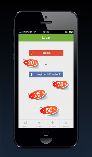 App Design by Violeta Pironkova for Deals App | Design: #2014954