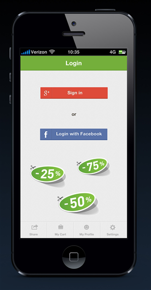 App Design by Violeta Pironkova for Deals App | Design: #2014968