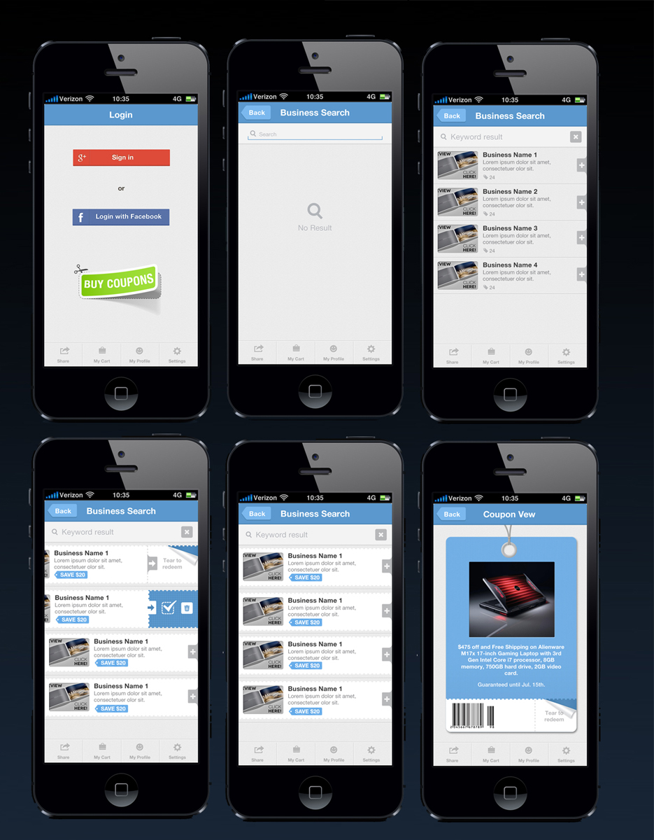 App Design by Violeta Pironkova for Deals App | Design #2064102