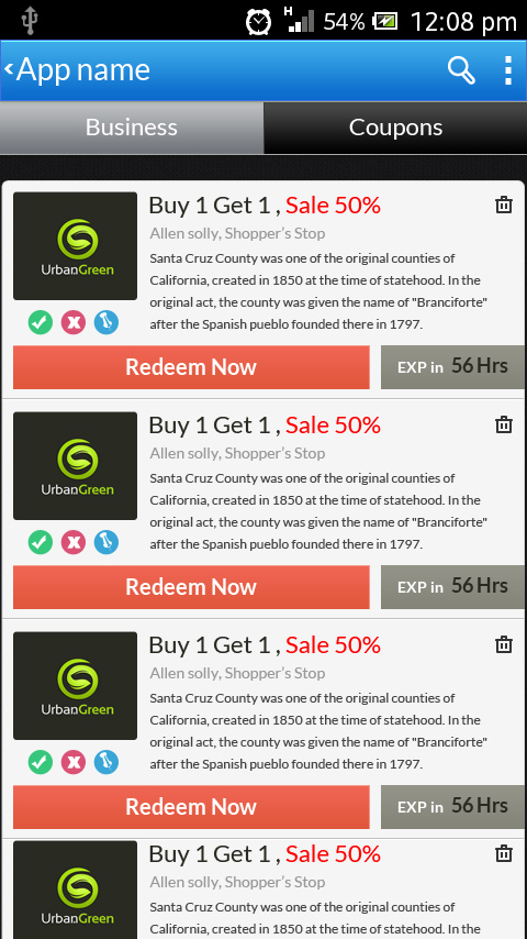 App Design by seamlessly_weird for Deals App | Design #2039142