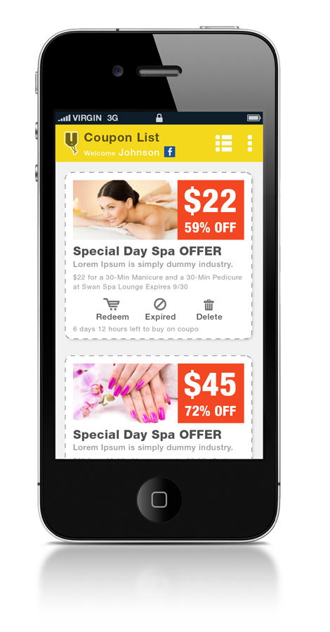 App Design by Eswaran for Deals App | Design #2040153