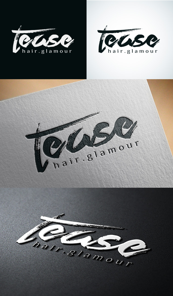 Logo Design by CastleArt for Tease hair glamour | Design #9202636